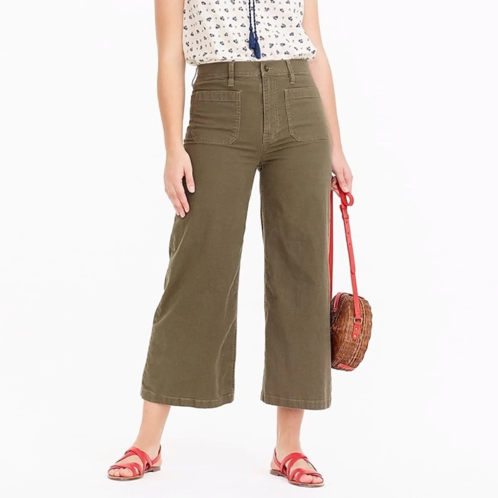 J.crew Point Sur Wide Leg Crop